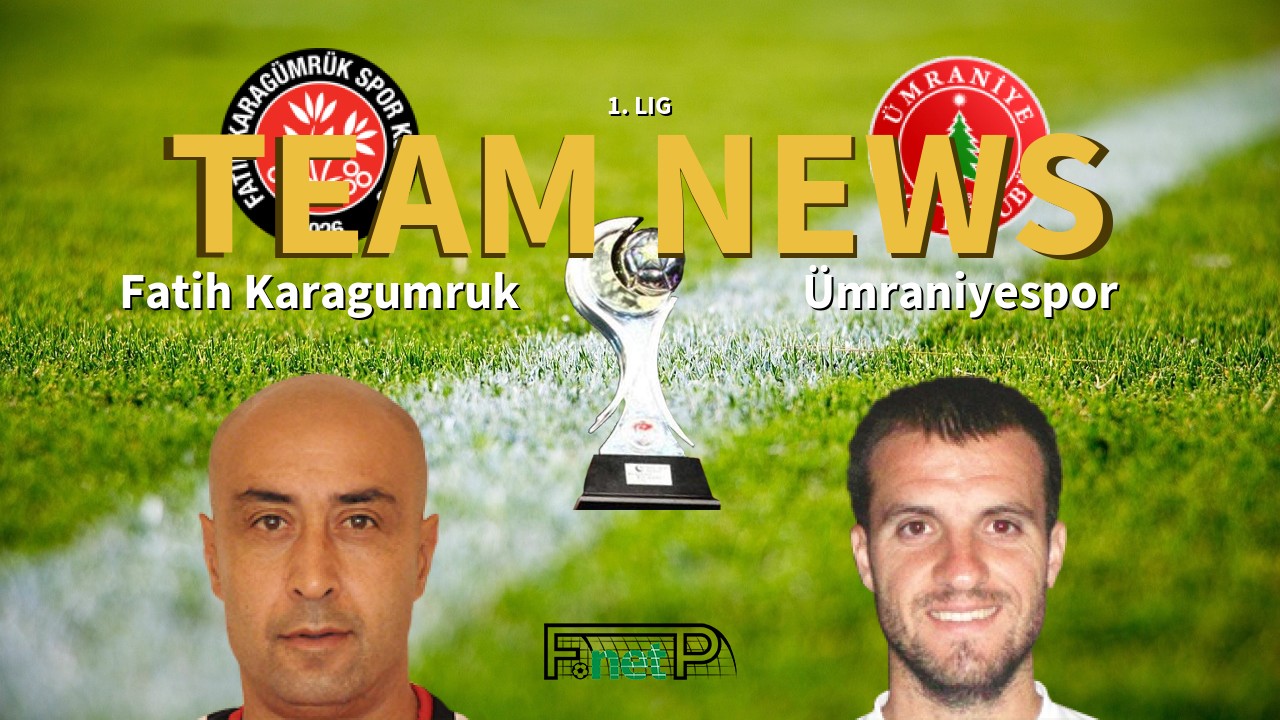 1. Lig News: Fatih Karagümrük vs Ümraniyespor Confirmed Line-ups