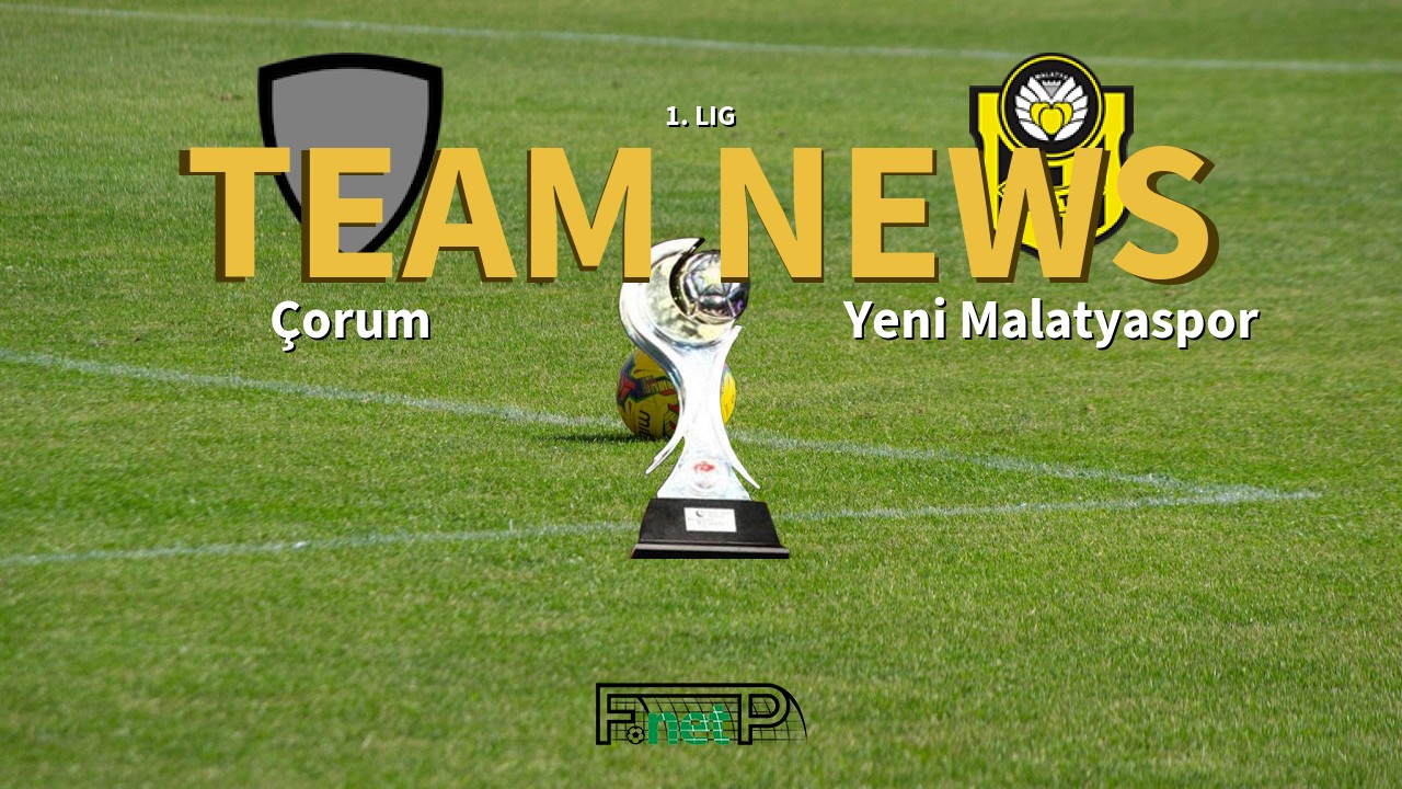 1. Lig News: Corum vs Yeni Malatyaspor Confirmed Line-ups