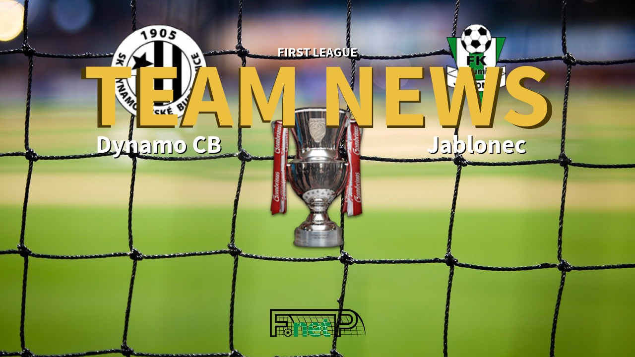 First League News: Dynamo České Budějovice vs Baumit Jablonec Confirmed Line-ups
