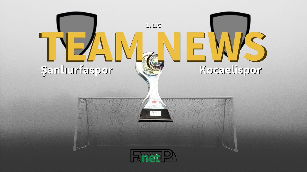 1. Lig News: Şanlıurfaspor vs Kocaelispor Confirmed Line-ups
