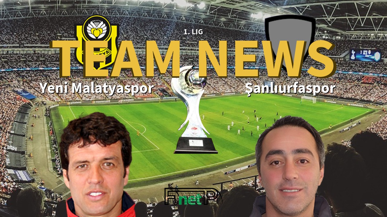 1. Lig News: Yeni Malatyaspor vs Şanlıurfaspor Confirmed Line-ups