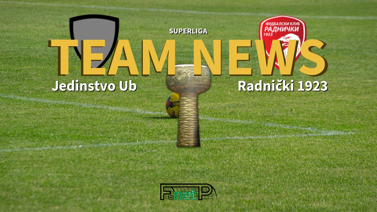 SuperLiga News: Jedinstvo Ub vs Radnički 1923 Confirmed Line-ups