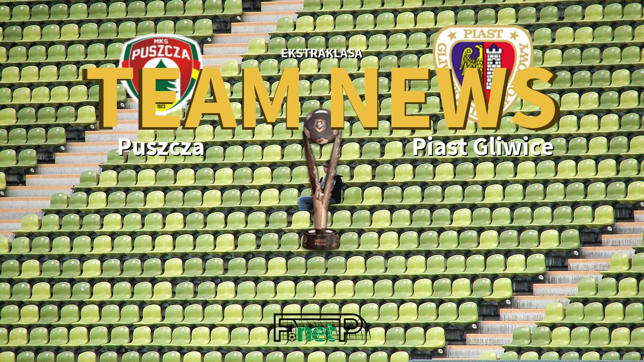 Ekstraklasa News: Puszcza Niepołomice vs Piast Gliwice Confirmed Line-ups