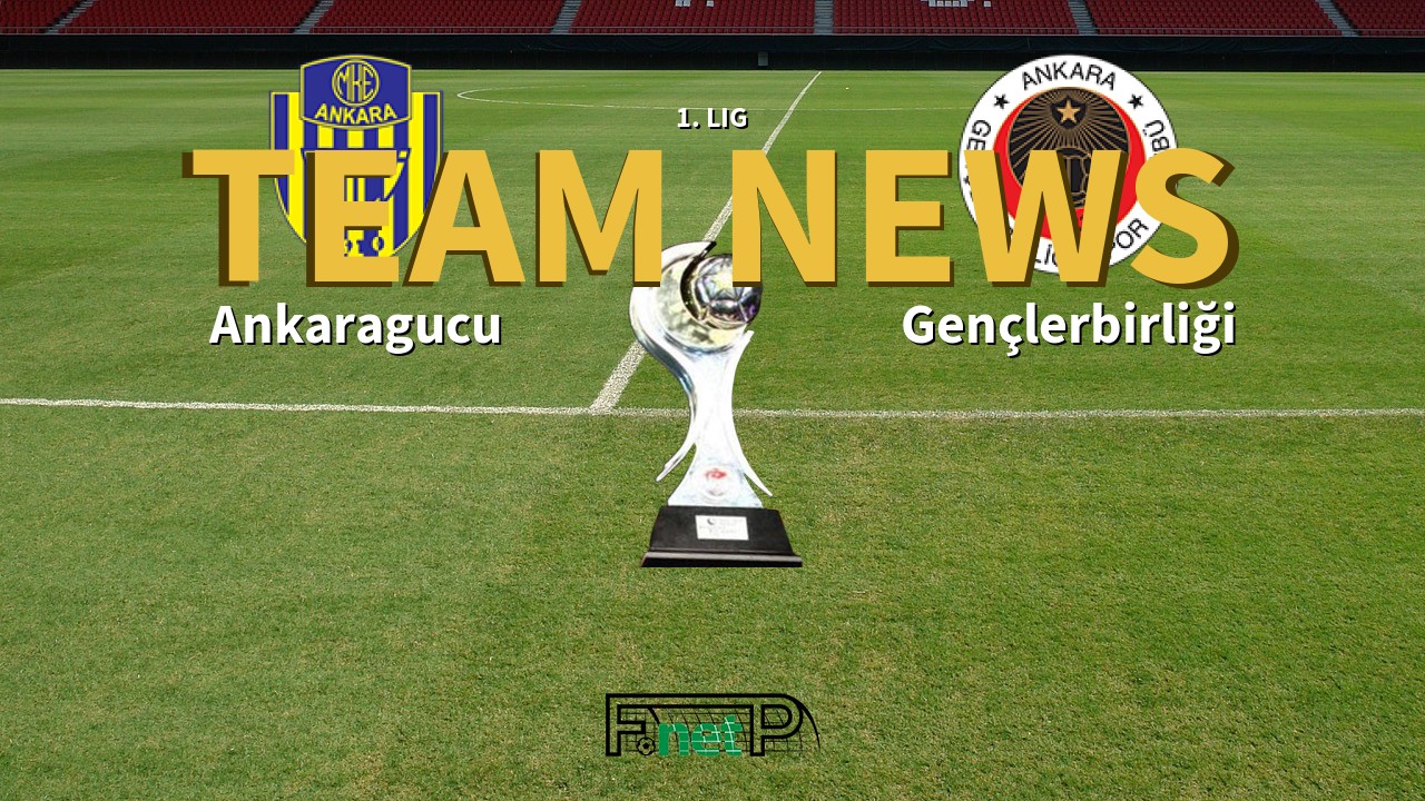1. Lig News: MKE Ankaragücü vs Gençlerbirliği Confirmed Line-ups