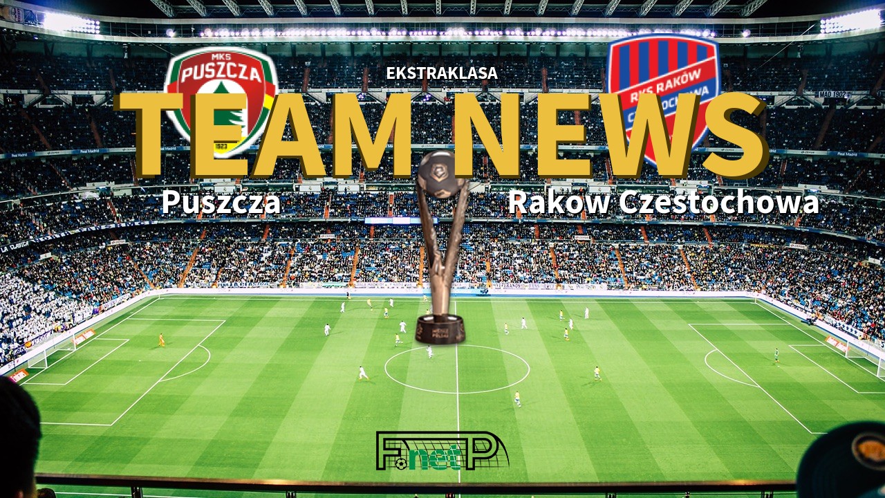 Ekstraklasa News: Puszcza Niepołomice vs Raków Częstochowa Confirmed Line-ups