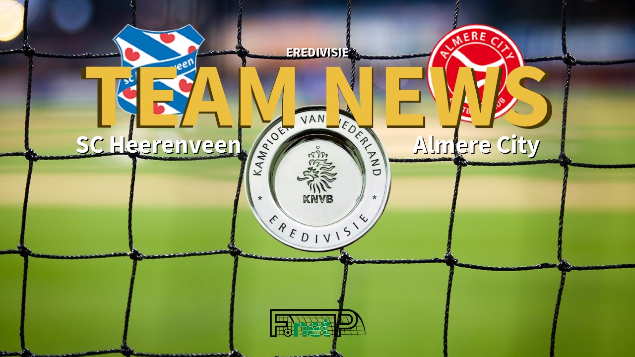 Eredivisie News: SC Heerenveen vs Almere City Confirmed Line-ups