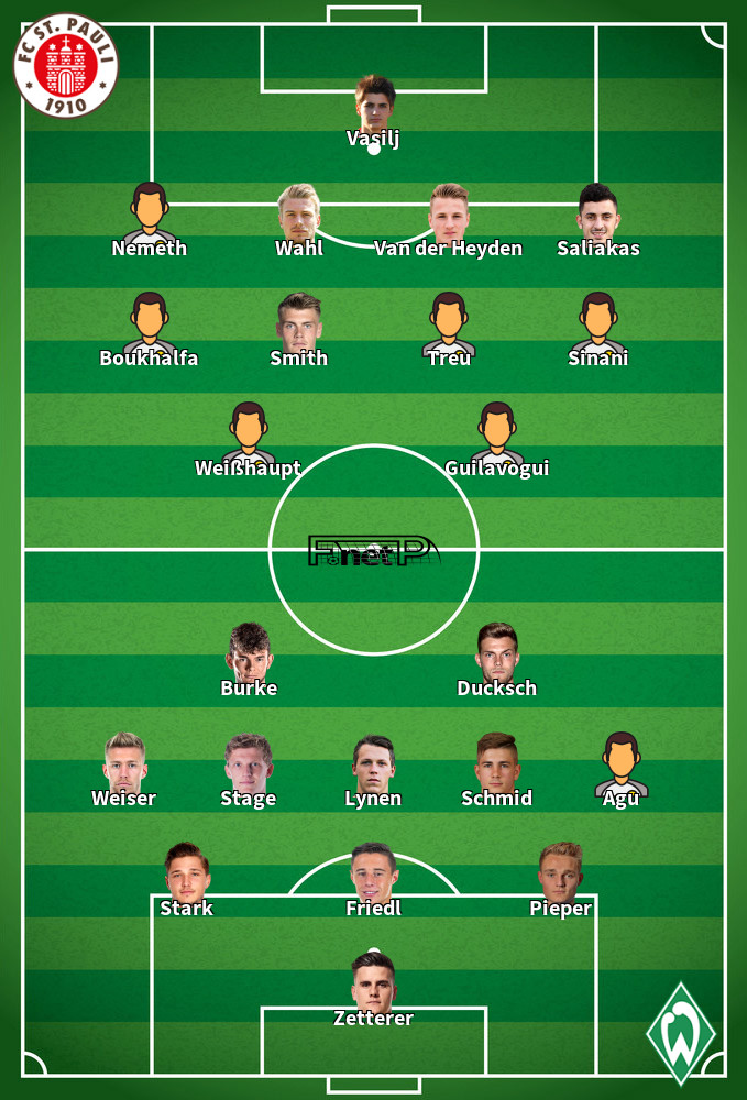 Werder Bremen v St. Pauli Predicted Lineups 27-04-2025