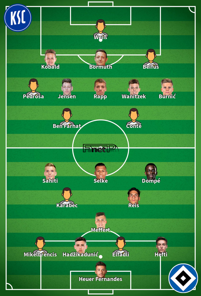 Hamburg v Karlsruhe Predicted Lineups 27-04-2025