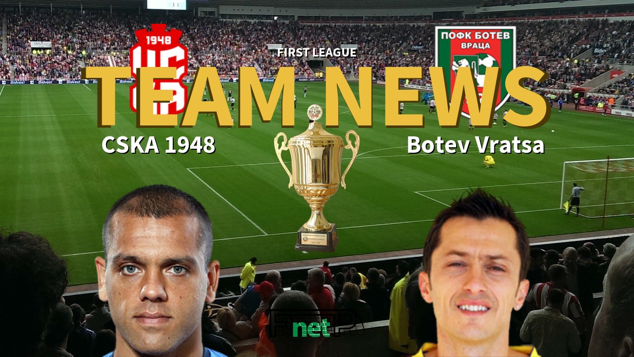 First League News: CSKA 1948 vs Botev Vratsa Confirmed Line-ups
