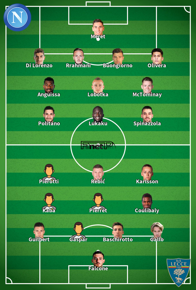 Lecce v Napoli Prováveis escalações 03-05-2025