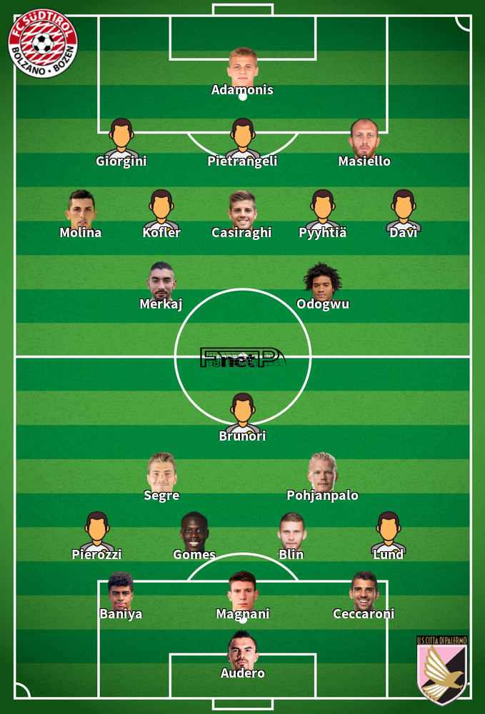 Palermo v Südtirol-Alto Adige Predicted Lineups 01-05-2025