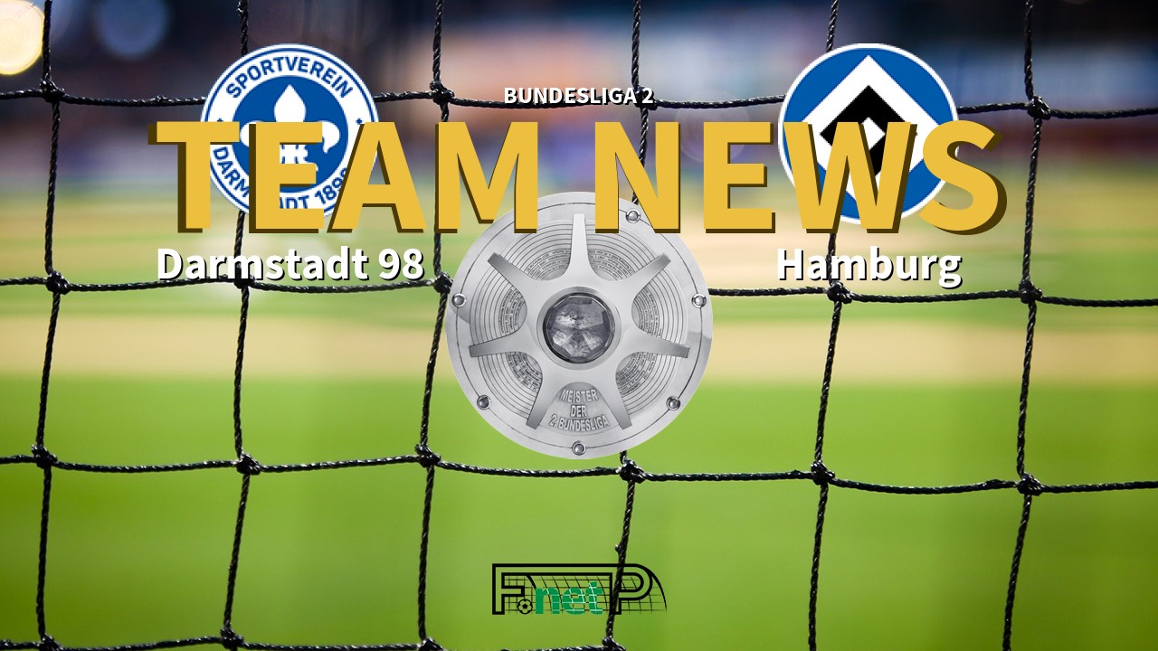 Bundesliga 2 News: Darmstadt vs Hamburg Confirmed Line-ups