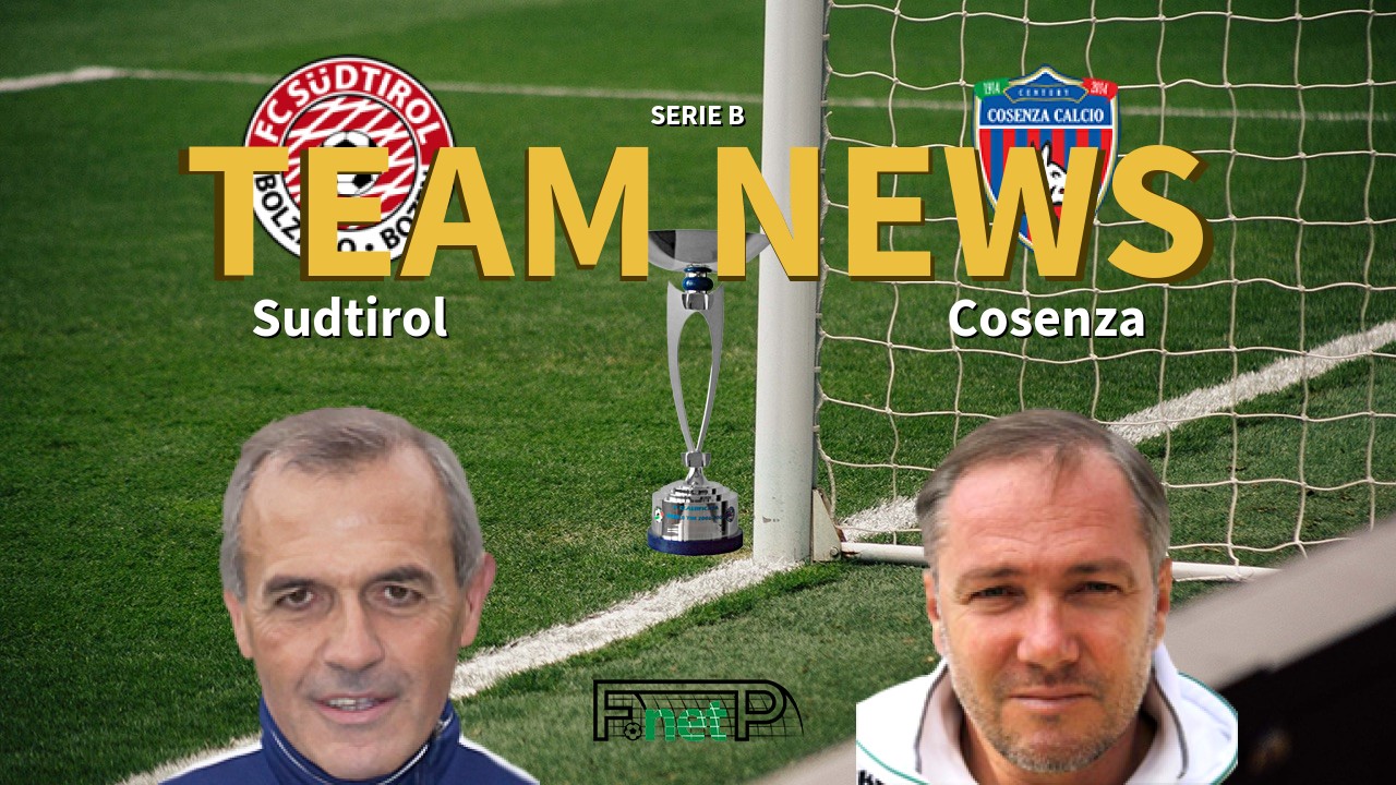 Serie B News: Südtirol-Alto Adige vs Cosenza Confirmed Line-ups