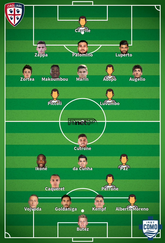 Como v Cagliari Composition d'équipe probable 10-05-2025