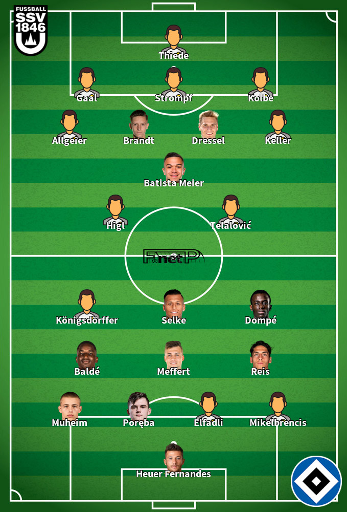 Hambourg v Ulm 1846 Composition d'équipe probable 10-05-2025