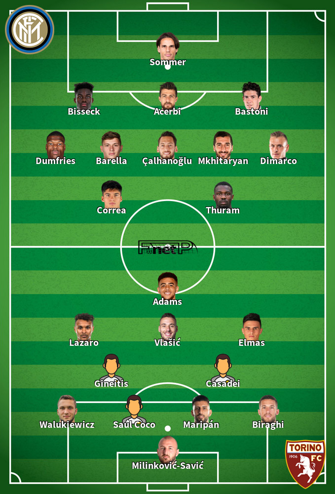 Torino v Inter Milan Onces Probables 11-05-2025