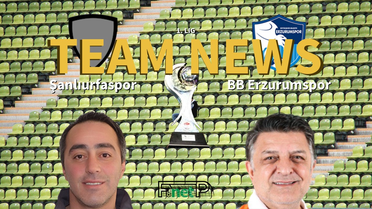 1. Lig News: Şanlıurfaspor vs BB Erzurumspor Confirmed Line-ups