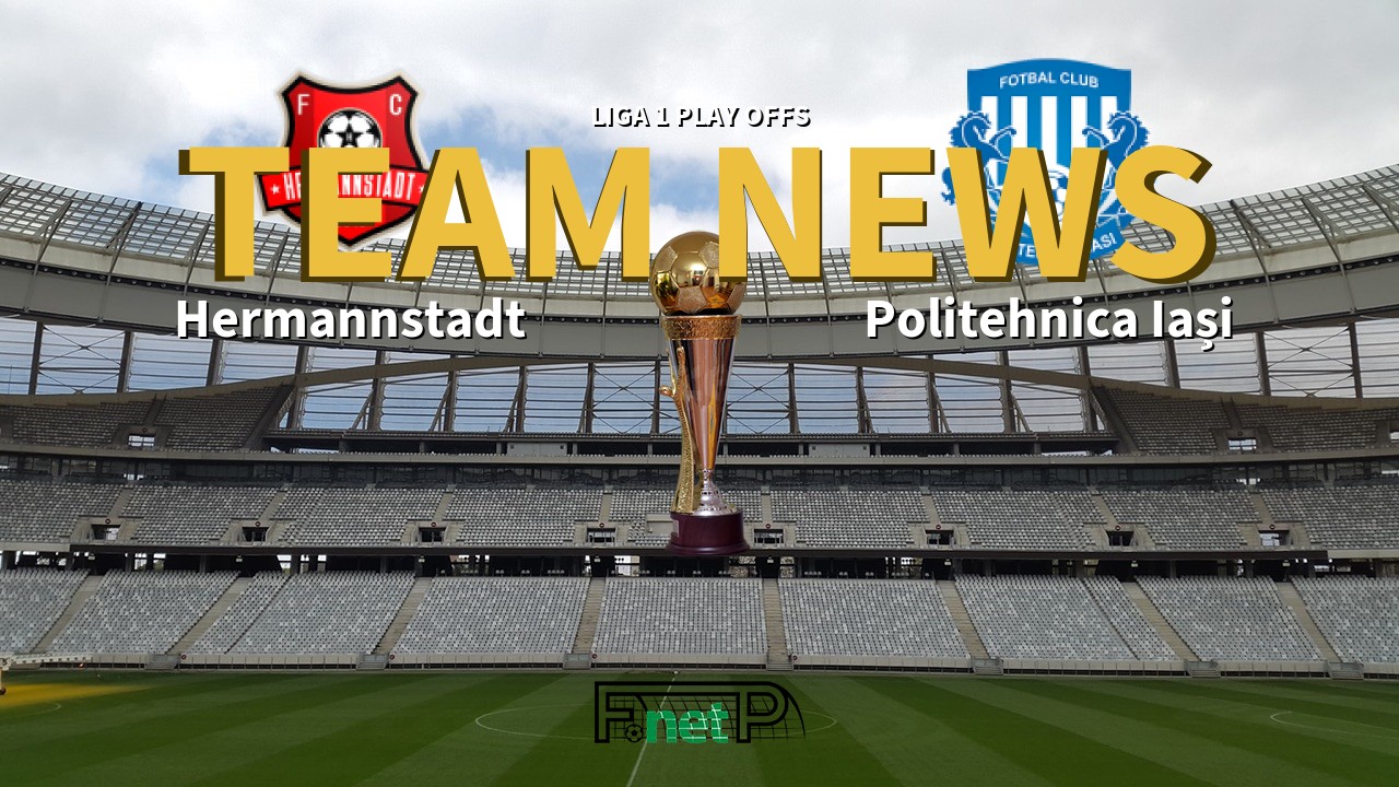 Liga 1 Play Offs News: Hermannstadt vs CSM Politehnica Iași Confirmed Line-ups