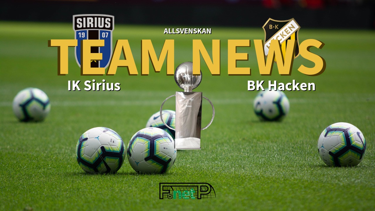 Allsvenskan News: IK Sirius vs BK Häcken Confirmed Line-ups