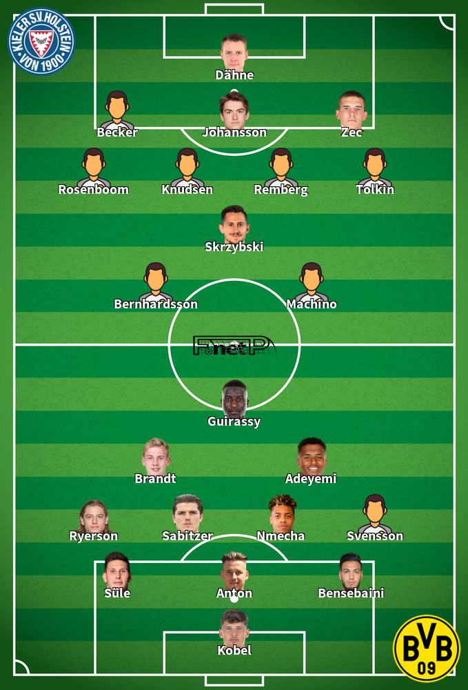 Borussia Dortmund v Holstein Kiel Prováveis escalações 17-05-2025
