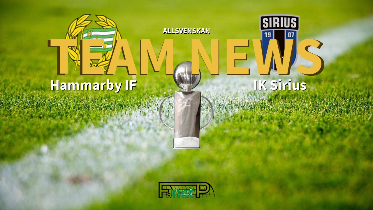 Allsvenskan News: Hammarby IF vs IK Sirius Confirmed Line-ups
