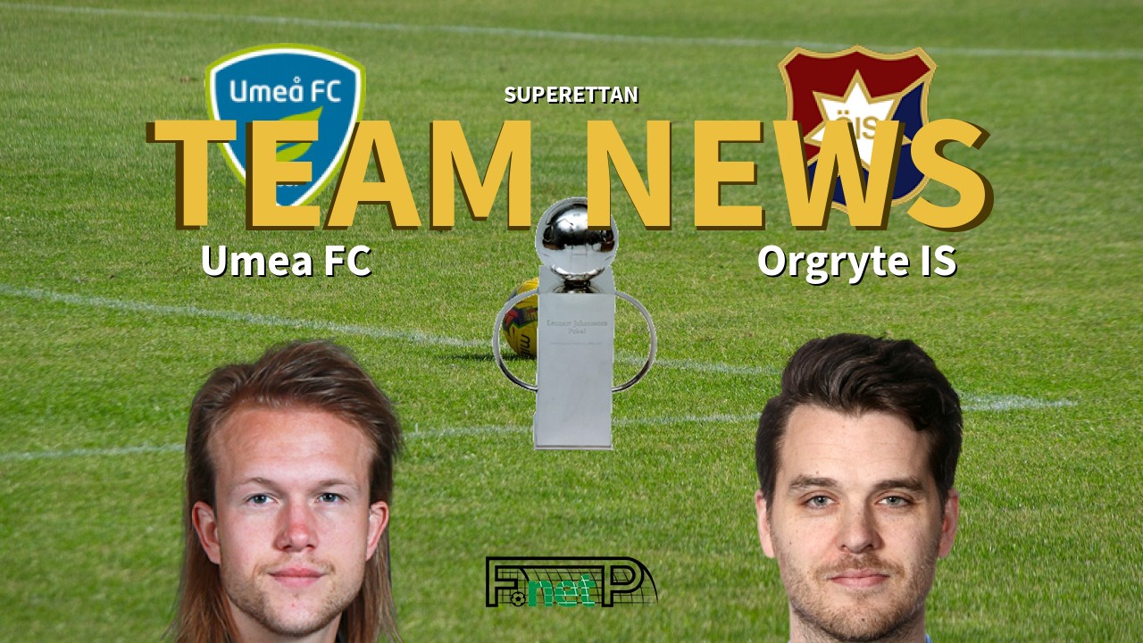 Superettan News: Umeå FC vs Orgryte Confirmed Line-ups
