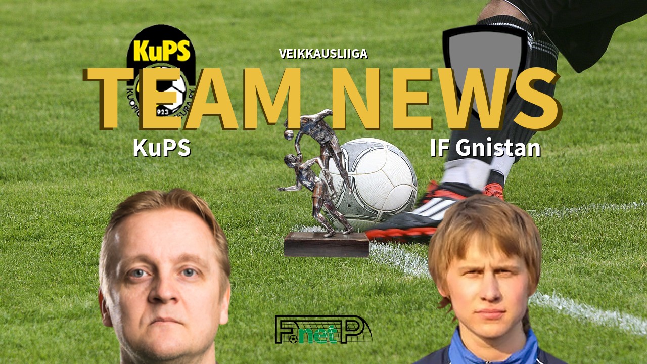 Veikkausliiga News: KuPS vs IF Gnistan Confirmed Line-ups