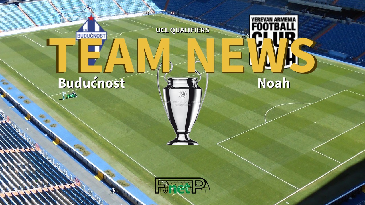 UCL Qualifiers News: Budućnost vs Noah Confirmed Line-ups