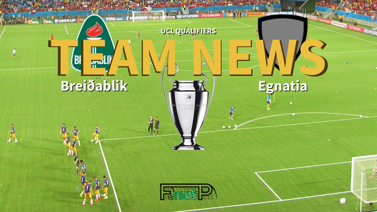 UCL Qualifiers News: Breiðablik vs Egnatia Confirmed Line-ups