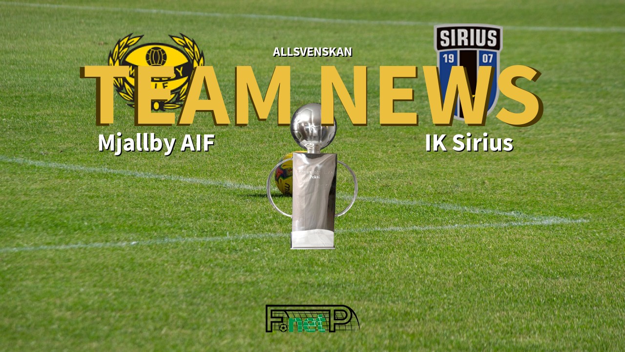 Allsvenskan News: Mjällby AIF vs IK Sirius Confirmed Line-ups