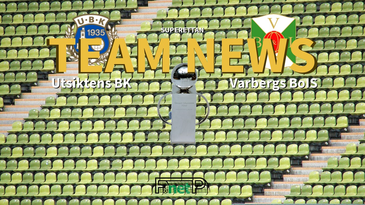 Superettan News: Utsiktens BK vs Varbergs BoIS Confirmed Line-ups