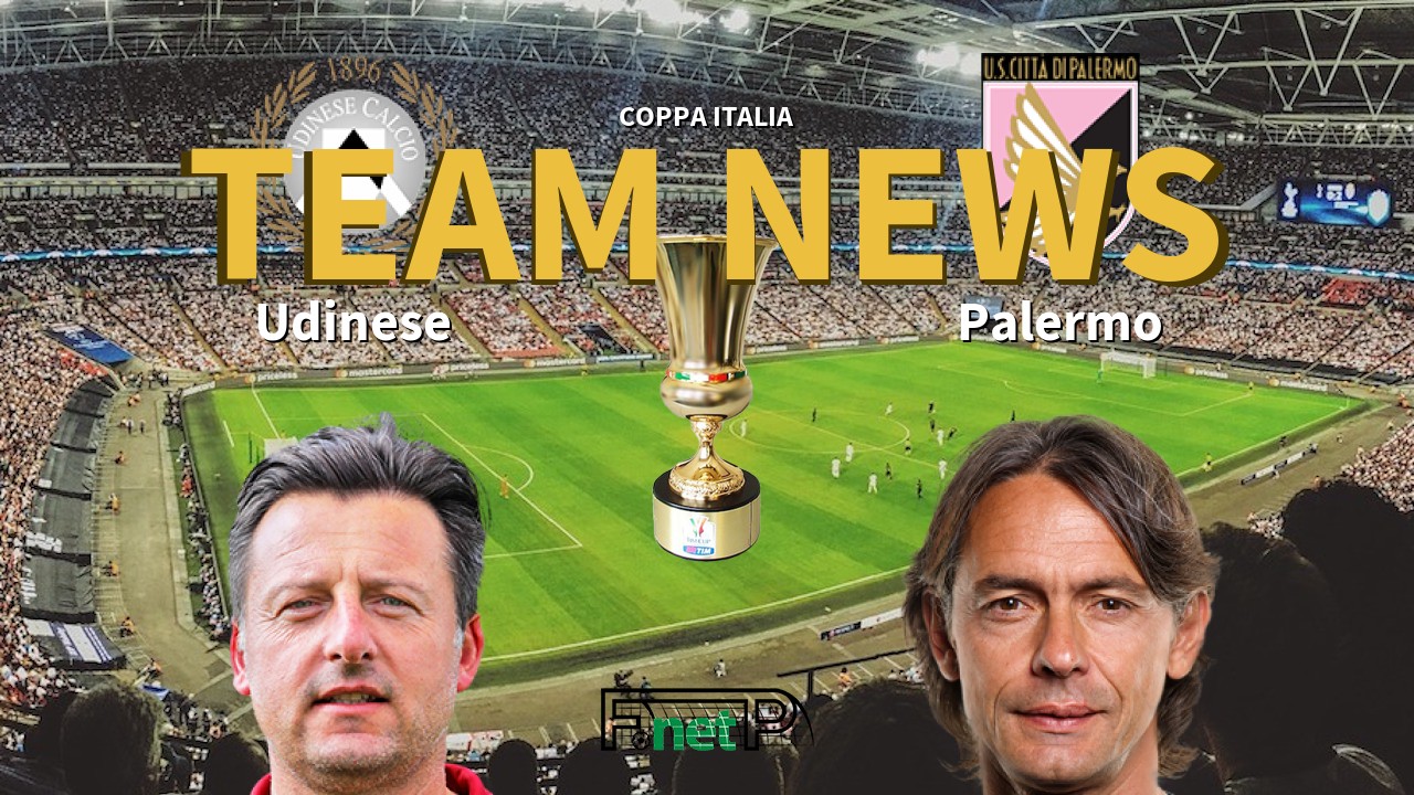 Coppa Italia News: Udinese vs Palermo Confirmed Line-ups