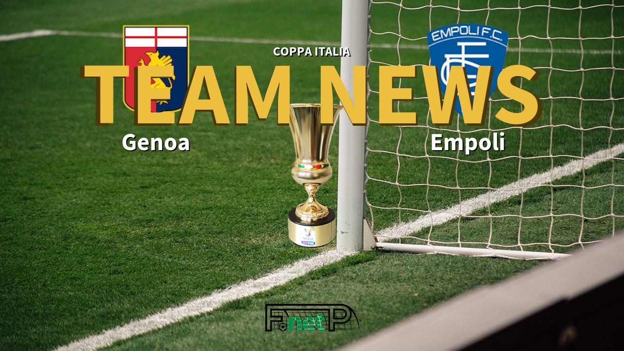 Coppa Italia News: Genoa vs Empoli Confirmed Line-ups