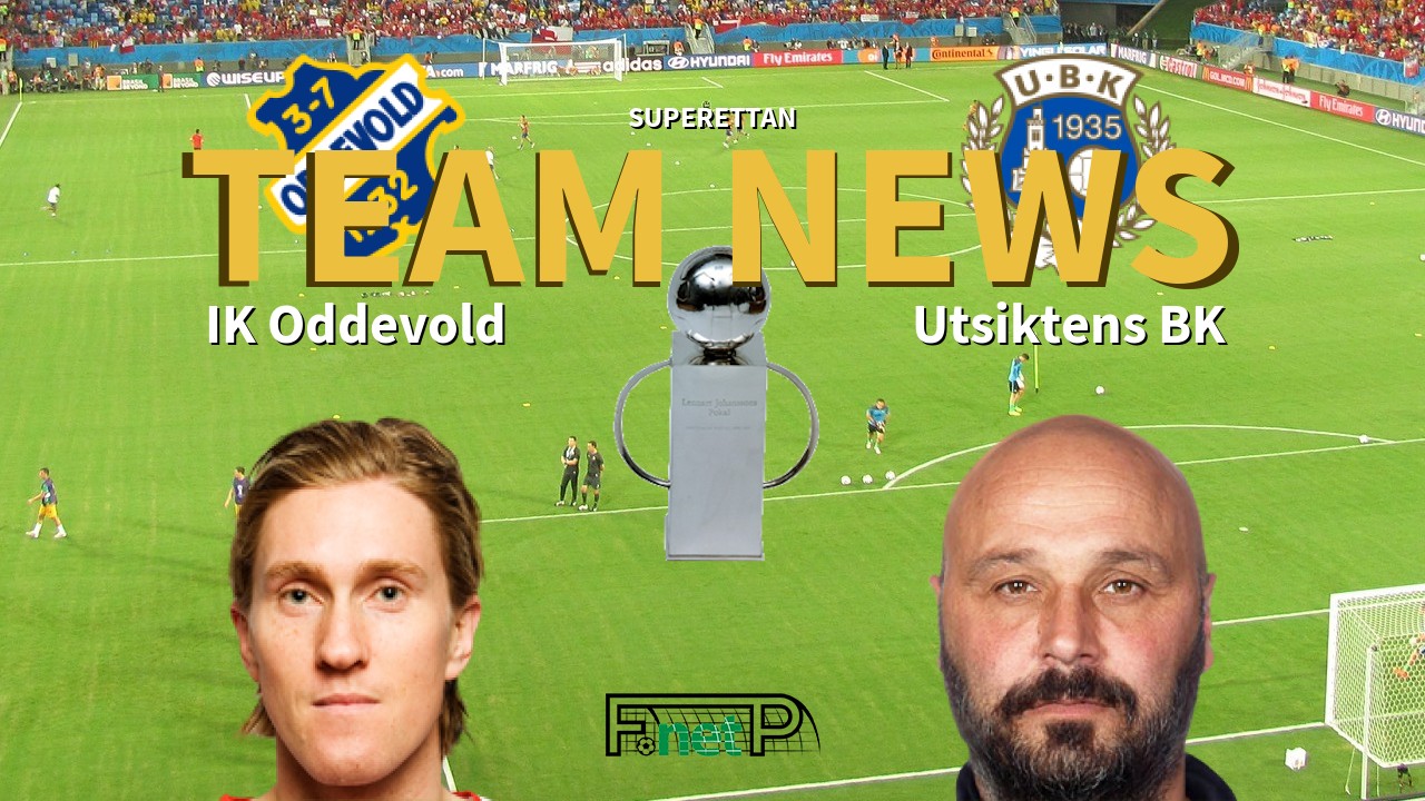 Superettan News: IK Oddevold vs Utsiktens BK Confirmed Line-ups