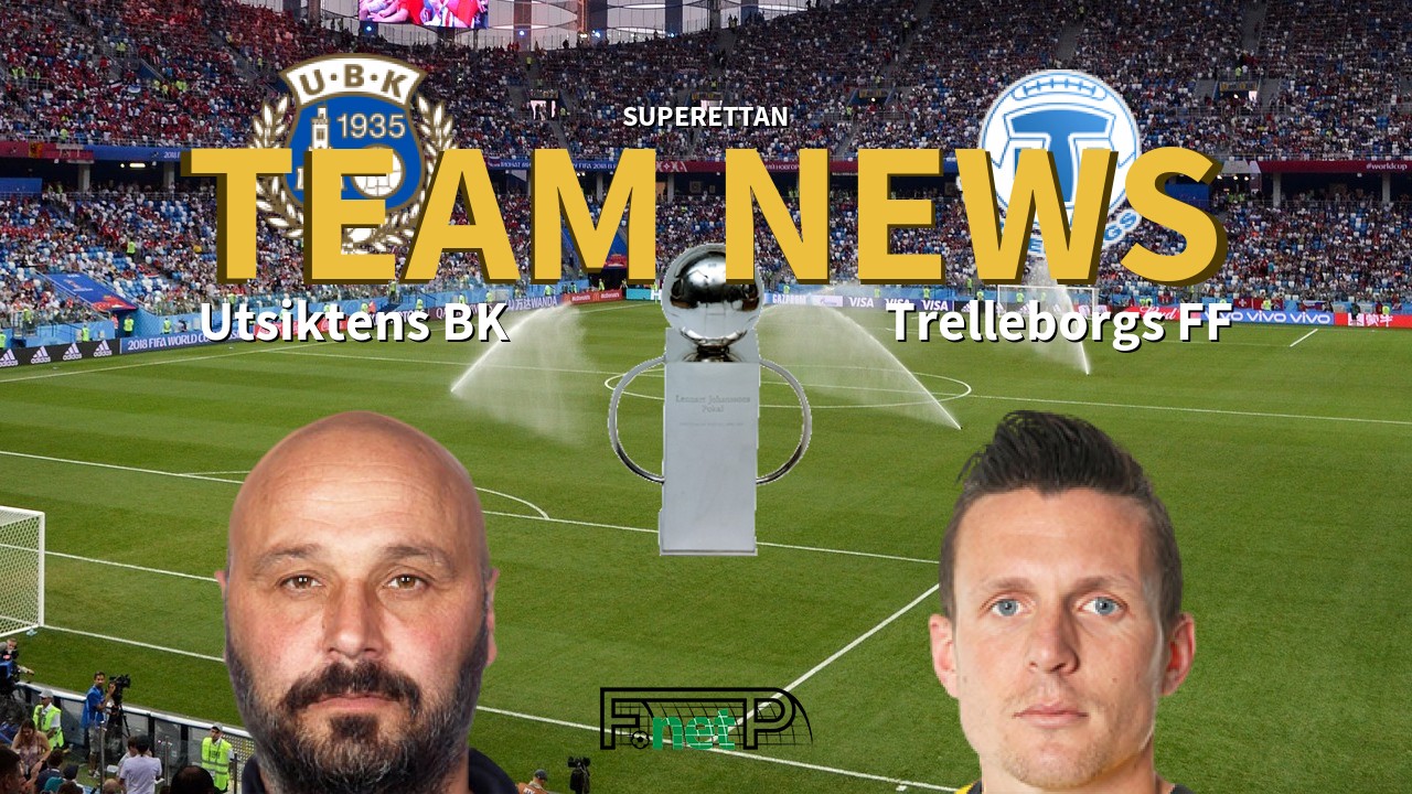 Superettan News: Utsiktens BK vs Trelleborgs FF Confirmed Line-ups