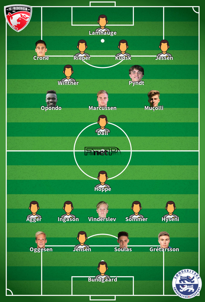 SønderjyskE v Fredericia Predicted Lineups 20-10-2025