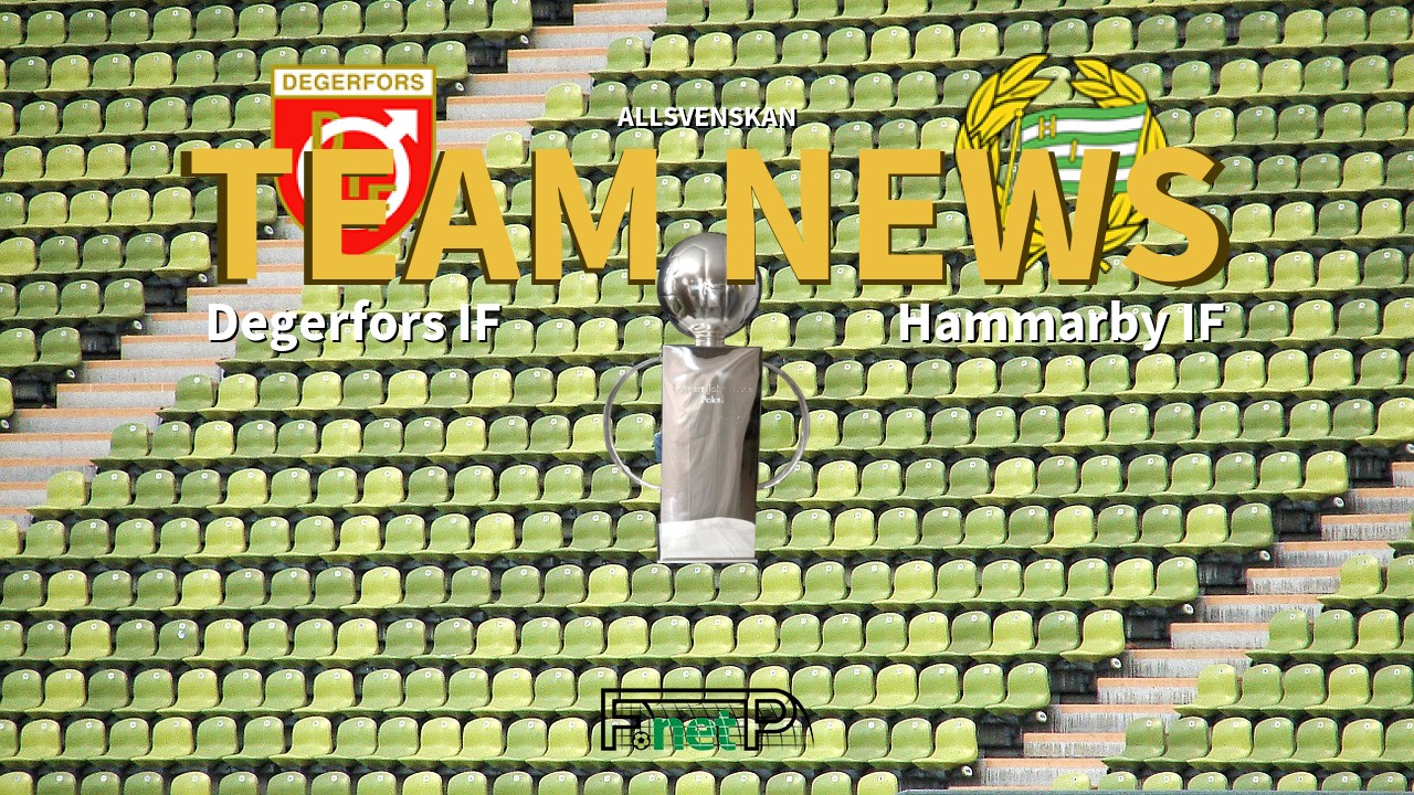Allsvenskan News: Degerfors IF vs Hammarby IF Confirmed Line-ups