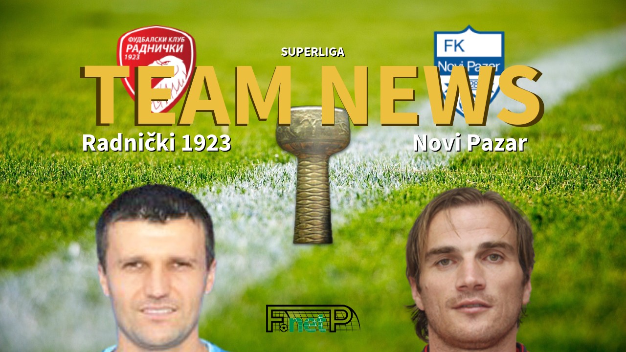 SuperLiga News: Radnički 1923 vs Novi Pazar Confirmed Line-ups