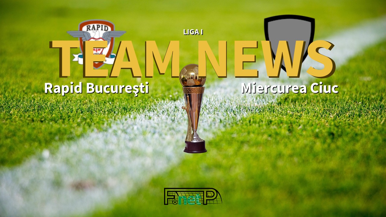 Liga I News: Rapid Bucharest vs Miercurea Ciuc Confirmed Line-ups