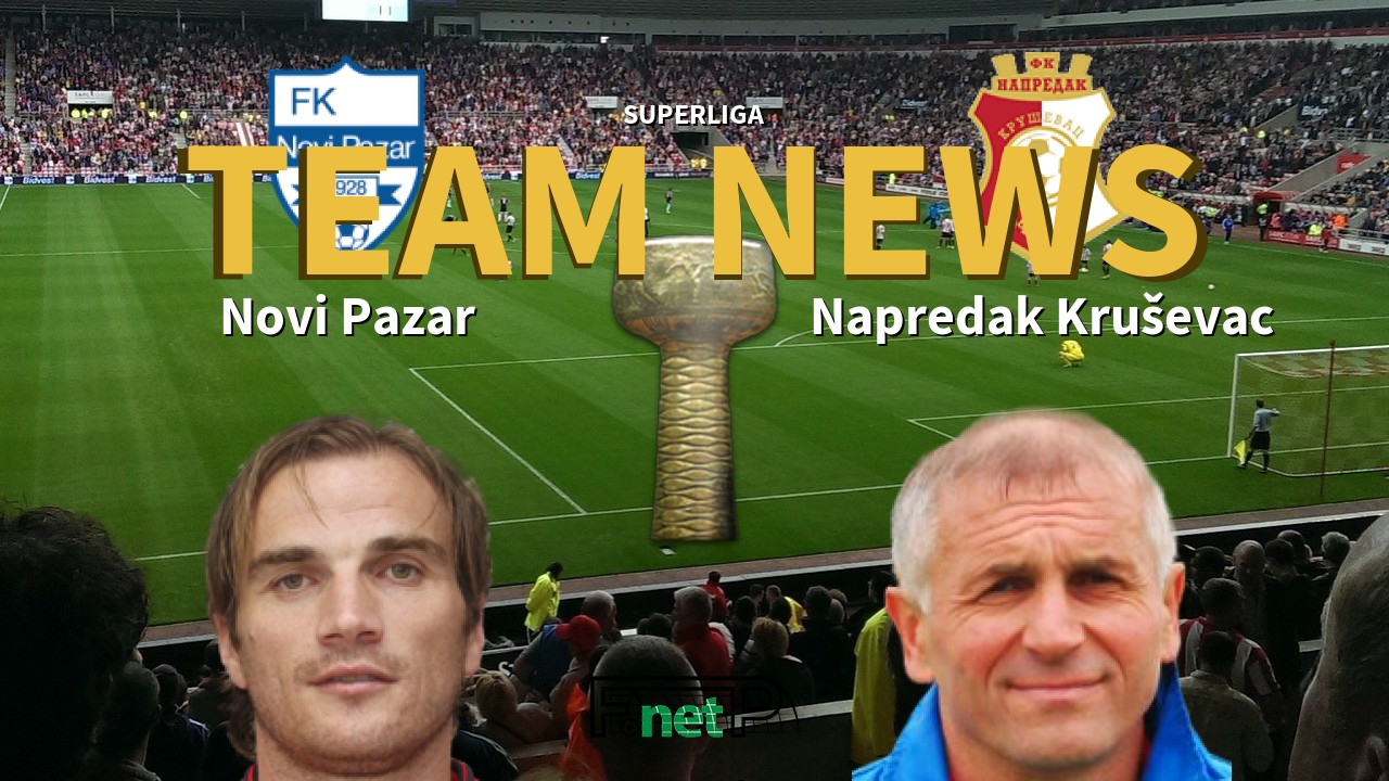 SuperLiga News: Novi Pazar vs Napredak Kruševac Confirmed Line-ups