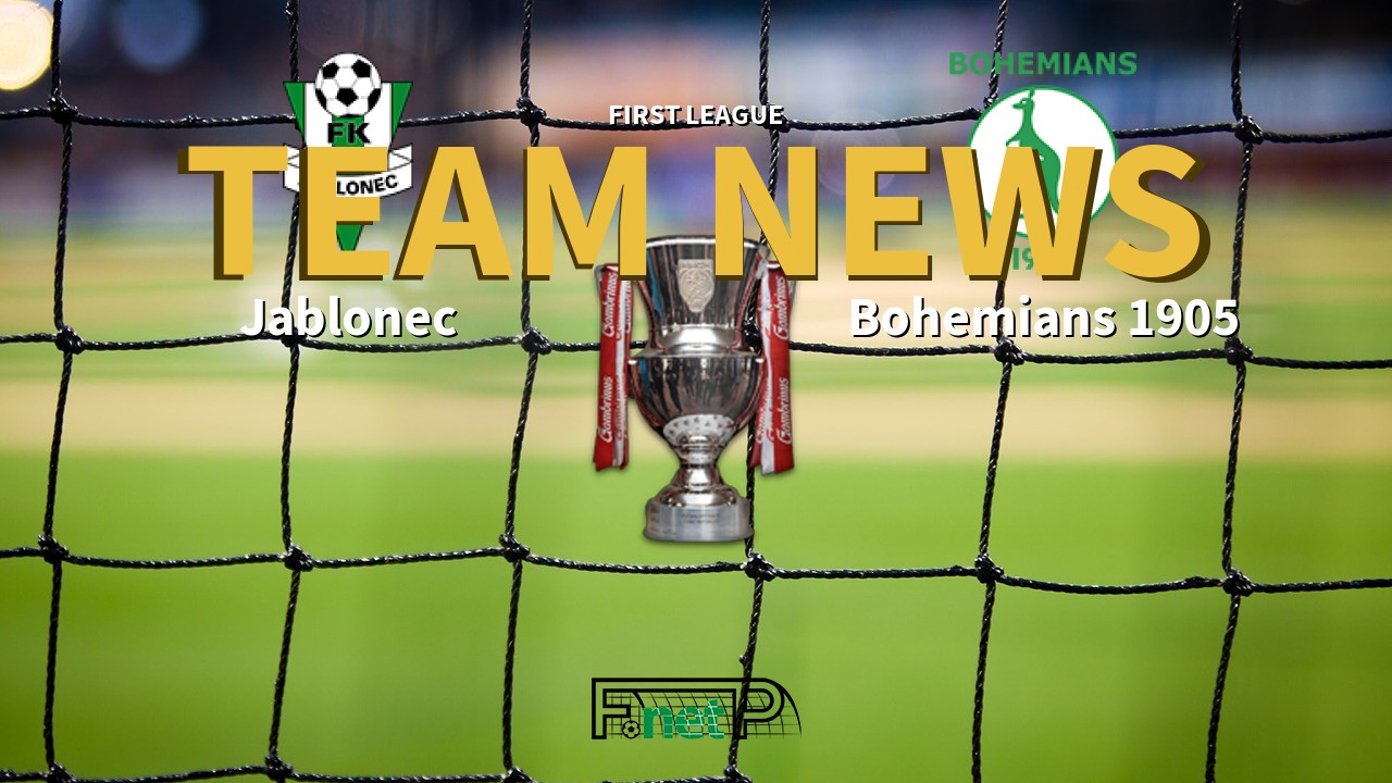 First League News: Baumit Jablonec vs Bohemians Confirmed Line-ups