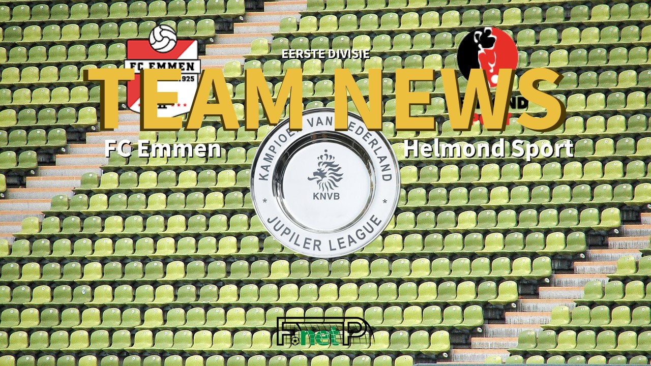 Eerste Divisie News: FC Emmen vs Helmond Sport Confirmed Line-ups