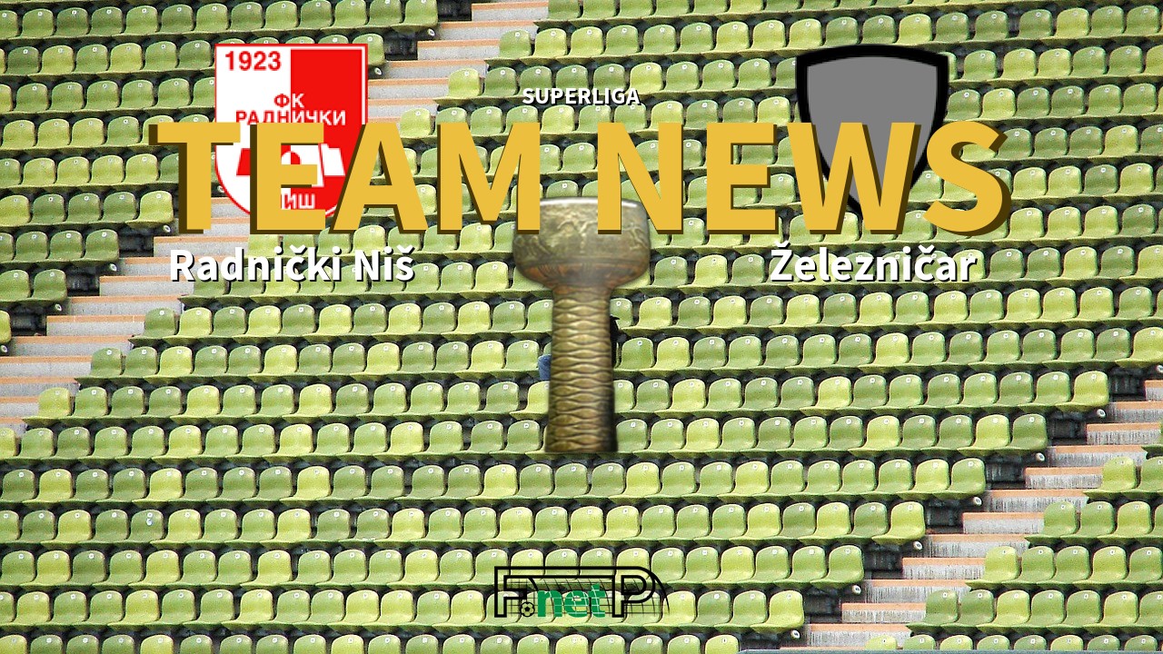 SuperLiga News: Radnički Niš vs Železničar Pančevo Confirmed Line-ups