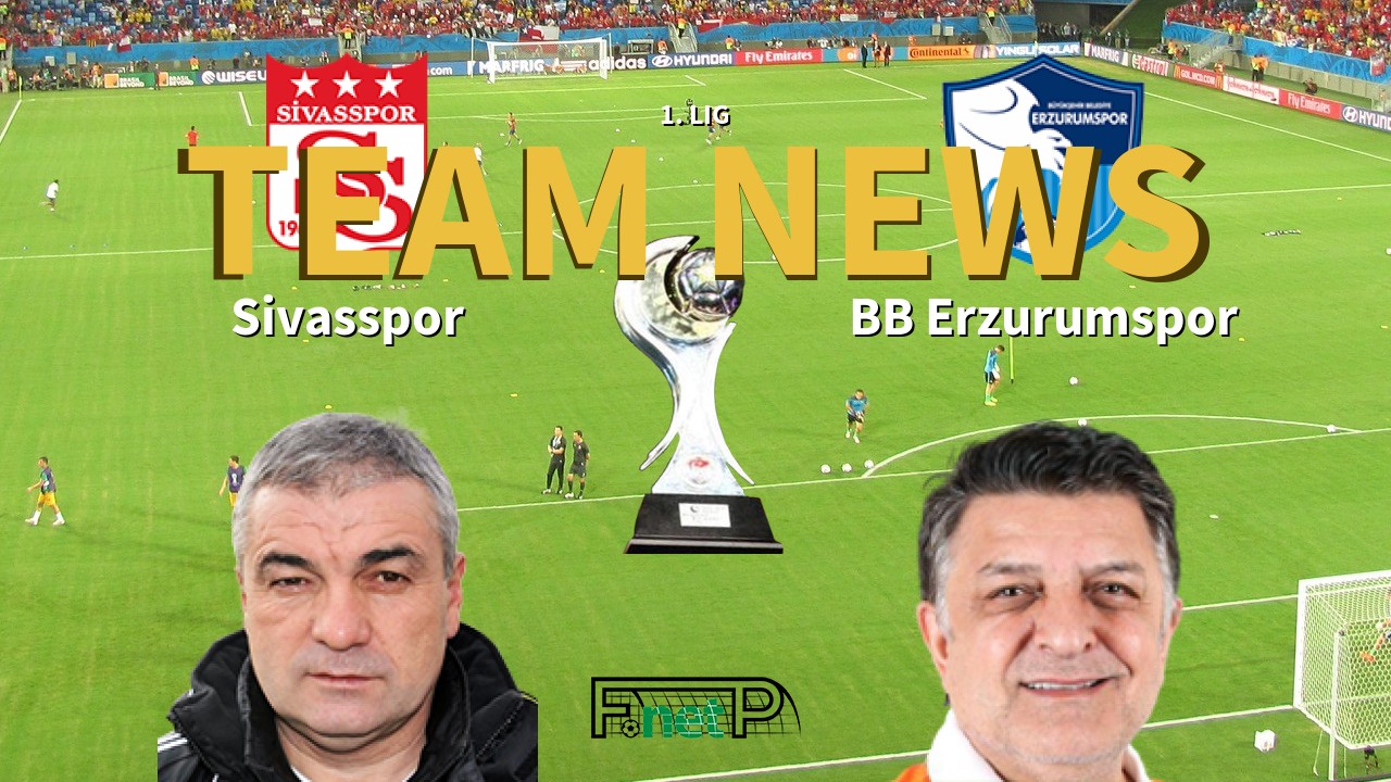 1. Lig News: Sivasspor vs BB Erzurumspor Confirmed Line-ups