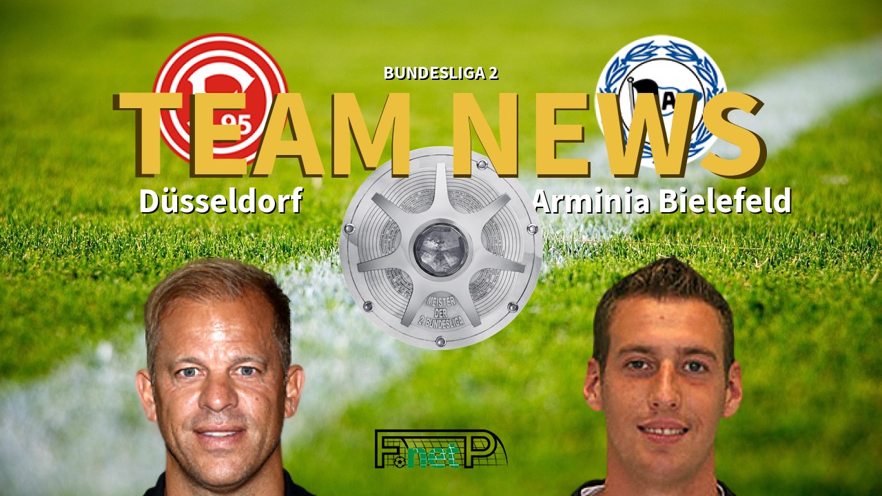 Bundesliga 2 News: Fortuna Dusseldorf vs Arminia Bielefeld Confirmed Line-ups