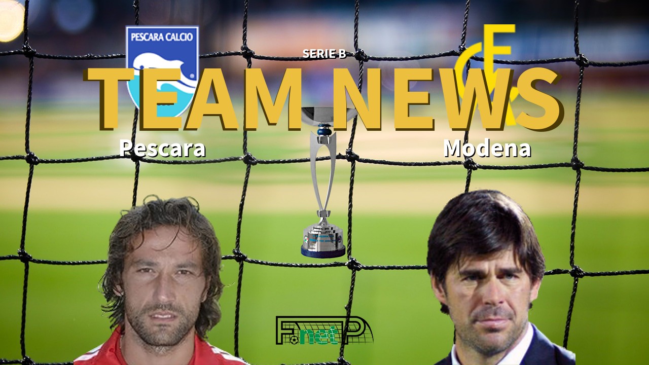 Serie B News: Pescara vs Modena Confirmed Line-ups