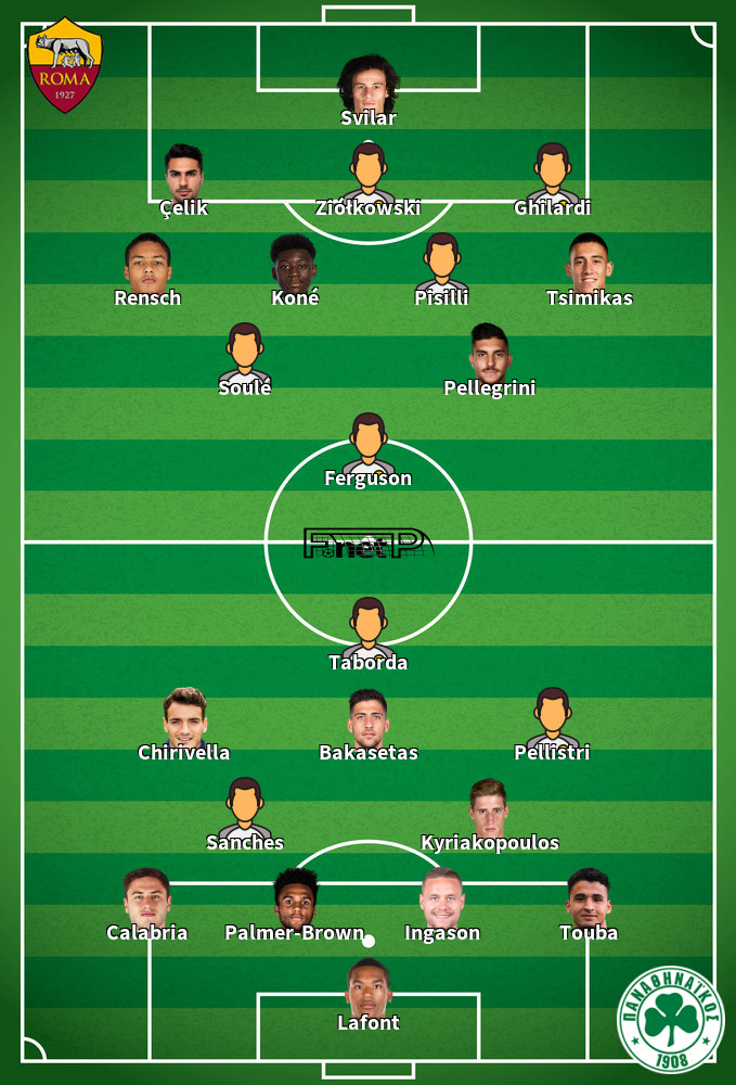 Panathinaikos v Roma Predicted Lineups 29-01-2026