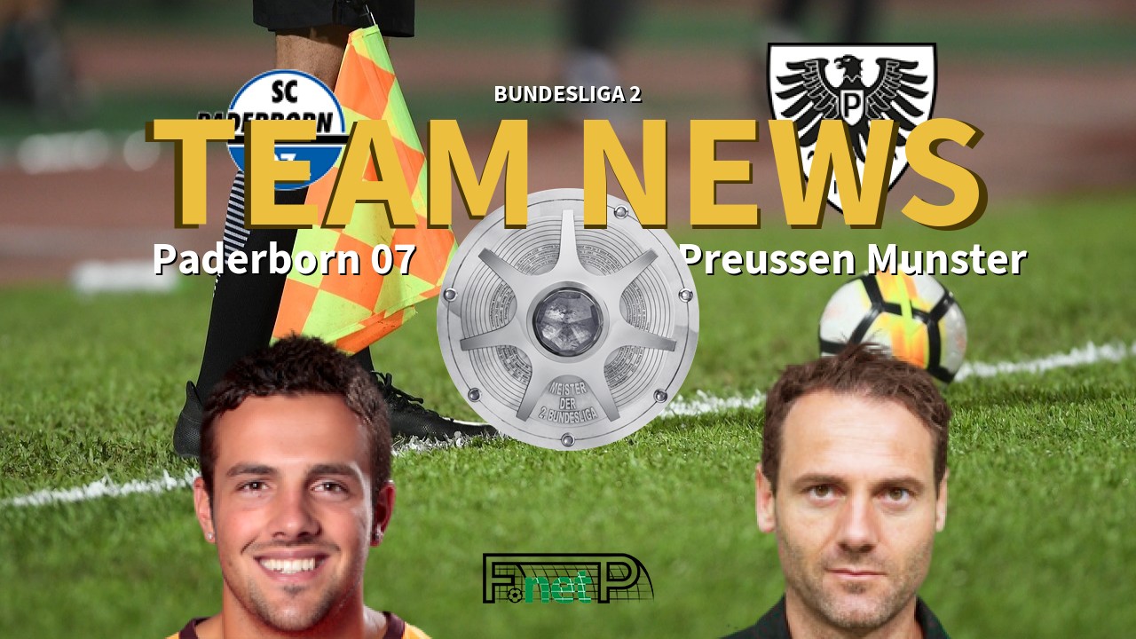 Bundesliga 2 News: Paderborn vs Preussen Münster Confirmed Line-ups