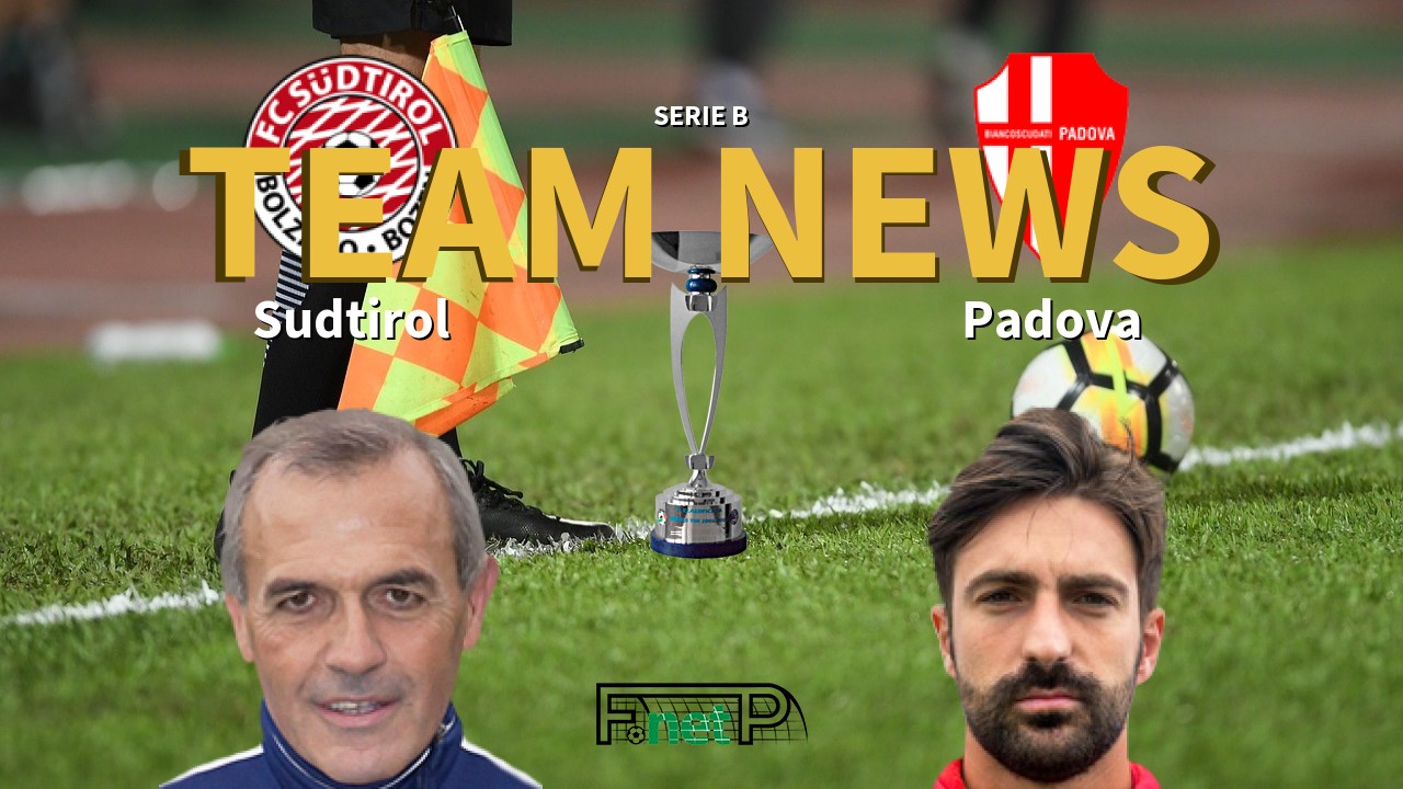 Serie B News: Südtirol-Alto Adige vs Padova Confirmed Line-ups