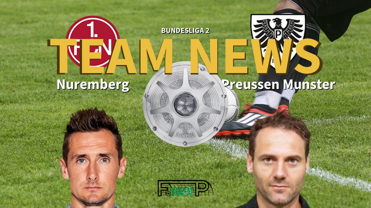 Bundesliga 2 News: Nuremberg vs Preussen Münster Confirmed Line-ups